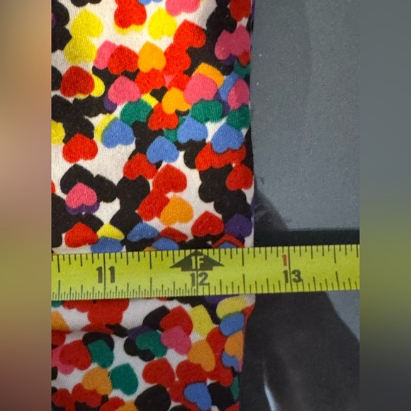 Betsey Johnson Multi Heart Print Sleeveless Ruchied Dress - Picture 11 of 11